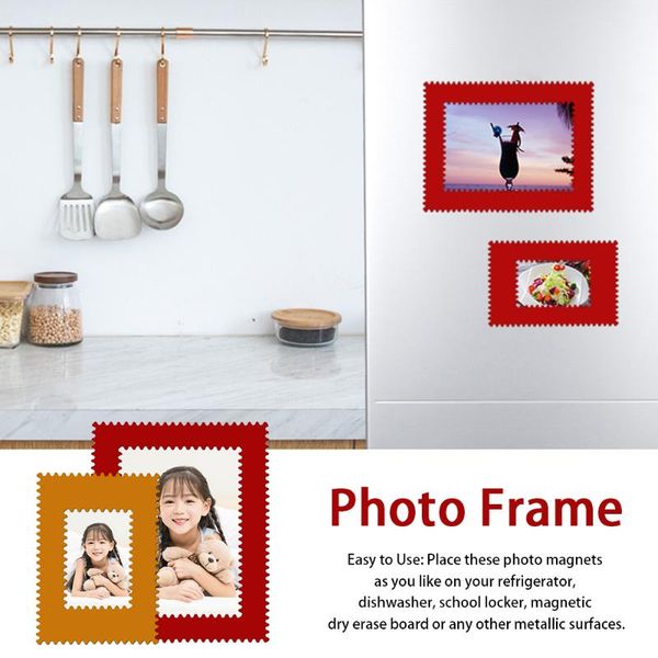 

frames 6pcs pvc home decor gift sticker wall for refrigerator magnetic po frame artwork diy wedding living room schedule holder