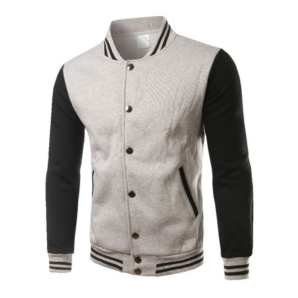 

brand white varsity baseball jacket men/women fashion slim fit fleece cotton college jackets for fall bomber veste homme 201118, Black;brown