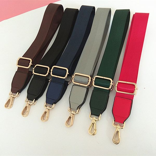 

wide shoulder colored handles for belt bag strap women handbag strap nylon diy shoulder bag accessories parts obag handles, Black