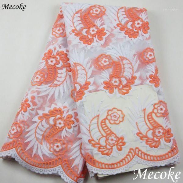 

ribbon 2021 yellow soil color arrival embroidery net african lace fabric organza fo wedding clothing dress french lace1, Pink;blue