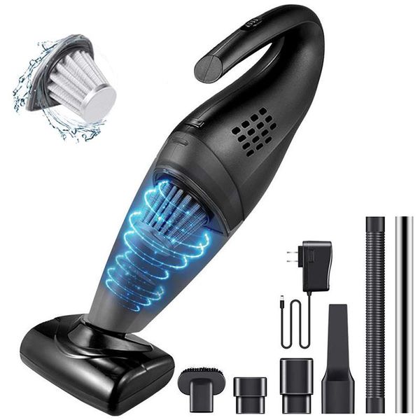 

handheld vacuum cordless rechargeable, portable hand vacuum cleaner with washable stainless steel filter, quick charge, mini han