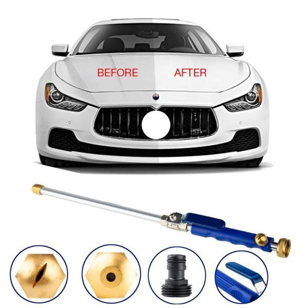 

garden hoses water jet high pressure washing car washer car, blue sprinkler