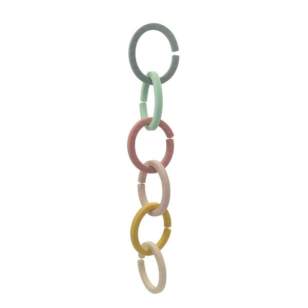 

multiuse baby silicone links food grade silicone chewable molar ring link textured teething toy infant gifts