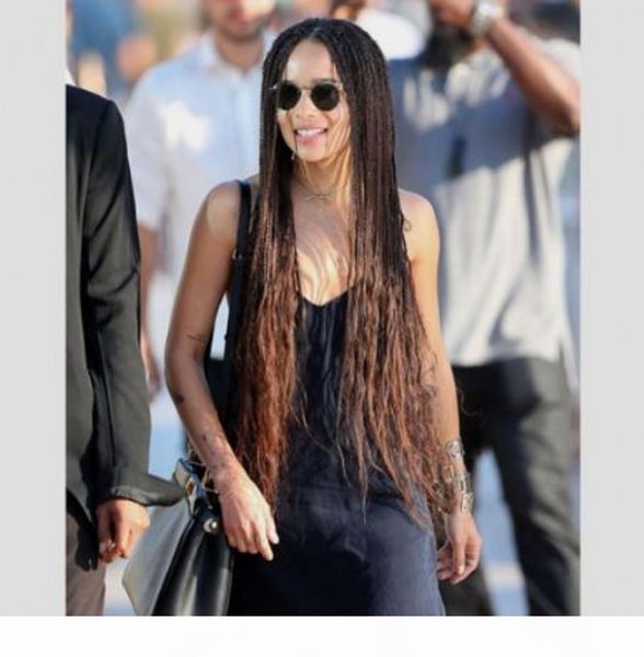 

200density full colored box braid wig ombre brown crotchet braid lace front wig long synthetic micro braid wig for black women