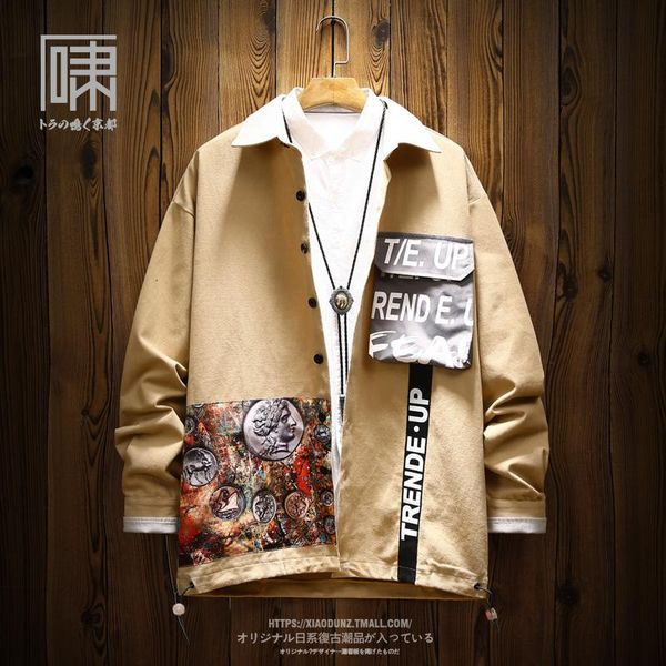 

hip hop painted long sleeve retro fashion shirt men plus size men button down collar shirts cotton slim fit male shirt ii50cs, White;black