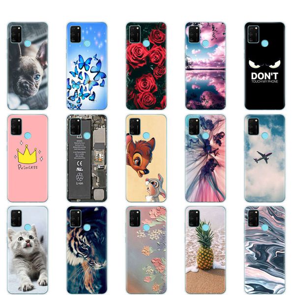 

case 6.3" soft tpu phone silicon cover for huawei honor 9a 9 a moa-lx9n back protective coque funda shell