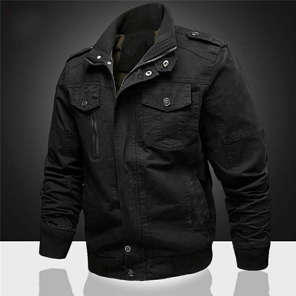 

men's jackets autumn and winter jacket casual cotton tooling large size clothing, Black;brown