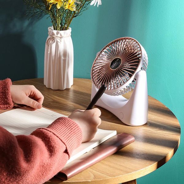 

party favor desk fan small table with strong airflow quiet operation portable speed adjustable head 360Â°rotatable mini personal