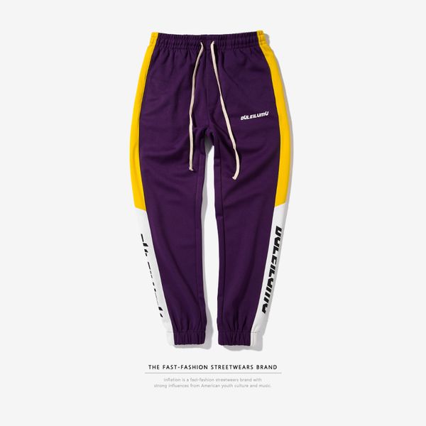 

inflation mens streetwear sweatpants 2020 hip hop casual joggers sweatpants men street fashion trousers lj201104, Black