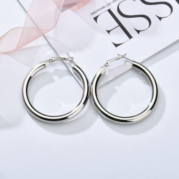 

handmade fashion new gold silver small big circle hoop earrings for women steampunk round earring sets for women party gift1, Golden