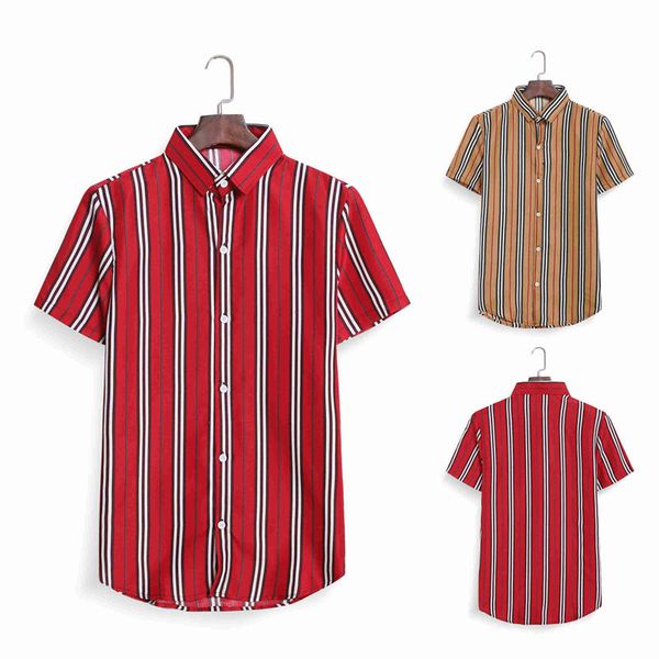 

summer shirts men casual strped shirt new arrival short sleeve comfortable slim fit male shirts mens dress shirts, White;black