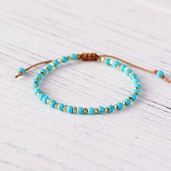 

boho 4mm blue friendship bracelet cut surface metal beads adjustable women bracelet 2020 new charm jewelry men bracele1, Golden;silver