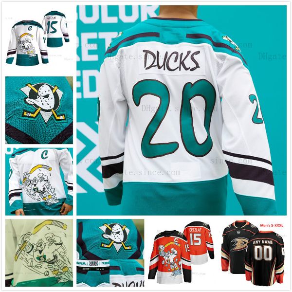 

rickard rakell anaheim ducks 2021 reverse retro jersey ryan getzlaf kesler jakob silfverberg adam henrique cam fowler john lindholm blank, Black;red