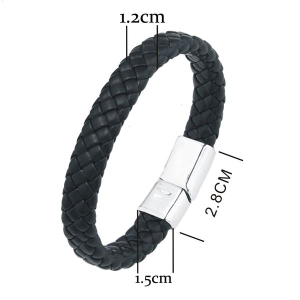 

factoryy7v3 leather mens braided bracelet black genuine