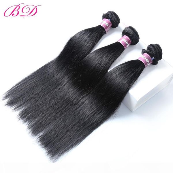 

bd brazilian human hair bundles straight body wave loose wave 100% human hair weave remy 8-26inch, Black;brown