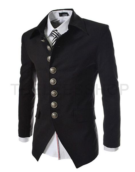 

2021 new arrival mens blazer jacket multi-button design men's casual slim fit suit jacket 3 colors size:m-xxl, White;black