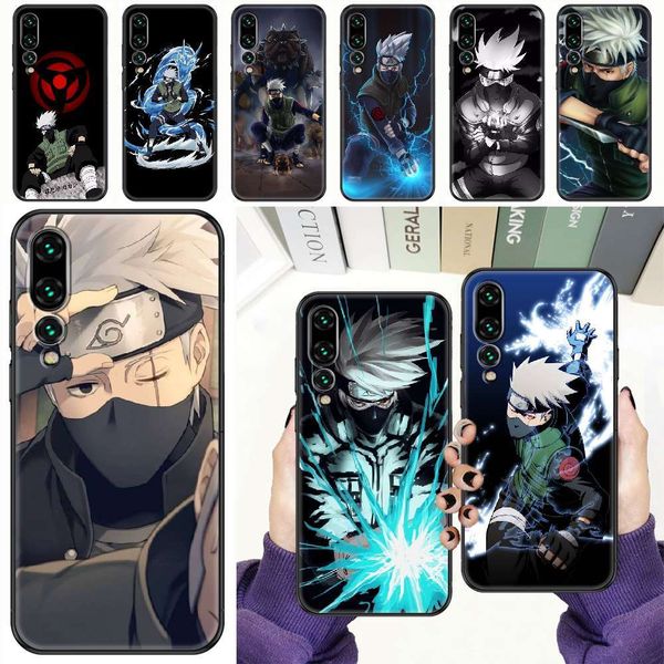 

1dwkakashi huawei p mate p10, p20, p30, p40, 10, 20, z pro lite 2019 luxury mobile phone case, black silicone