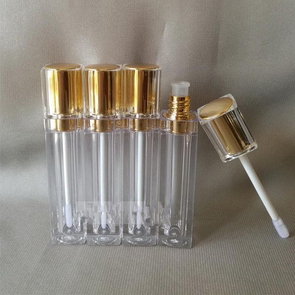 

500pcs/lot square shape lip gloss tube with silver/gold cap lipstick packaging bottle, empty lip container
