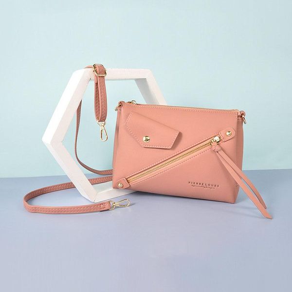 

cross body zipper designer three layer shoulder bag for women soft pu leather small messenger crossbody ladies handbag