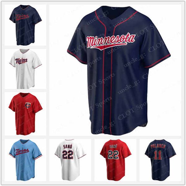 

2020 custom 60th kirby puckett josh donaldson puckett berrios astudillo arraez polanco miguel sano byron buxton willians astudillo jersey, Blue;black