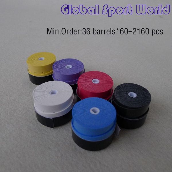 

sweatband 50 barrels by dhl/ups pu anti-slip overgrip for tennis racket tacky feel breathable badminton overgrip1, Yellow;black
