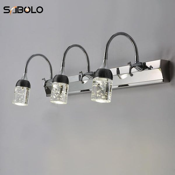 

wall lamp led mirror light for bathroom stainless steel modern home lighting mounted crystal