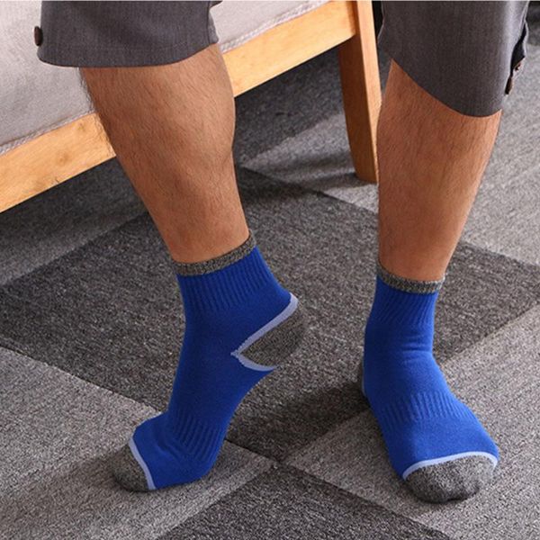 

reduced pressure casual socks men socks streetwear breathable skateboard comfortable cotton sports long run, Black