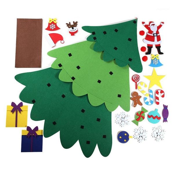 

christmas decorations tree ornament mini painted wooden card year's party supplies1
