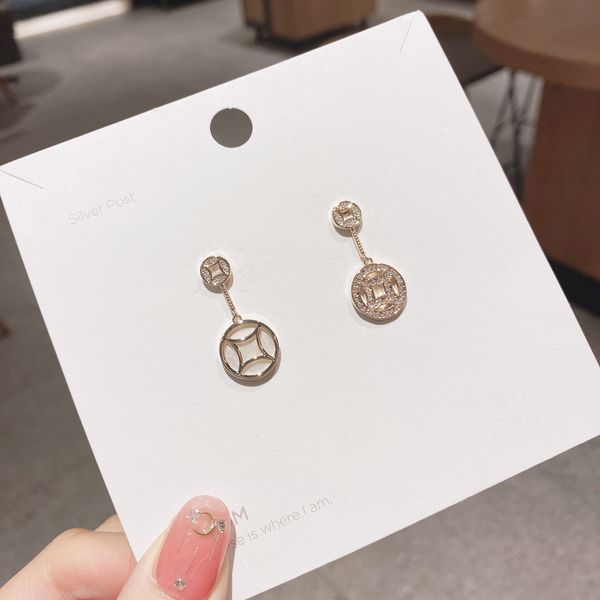 

fashion earrings wholesale autumn winter luxury niche geometric earring s europe america pure silver needle zircon earrings 12