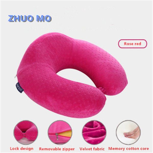 

pillow u-shaped memory foam travel neck cushion portable airplane driving nap health care