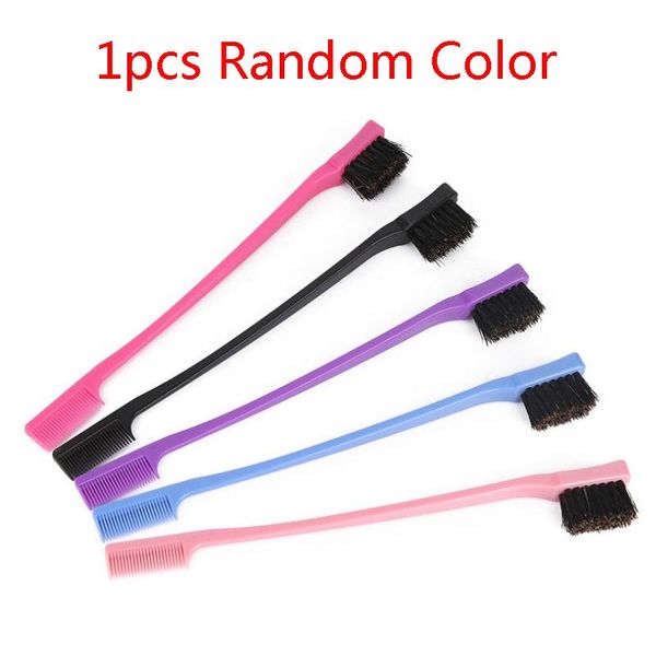 

edge control hair brush double sided comb gel smooth for hair styling salon professional accessories tools randomly color q sqcuhu, Silver