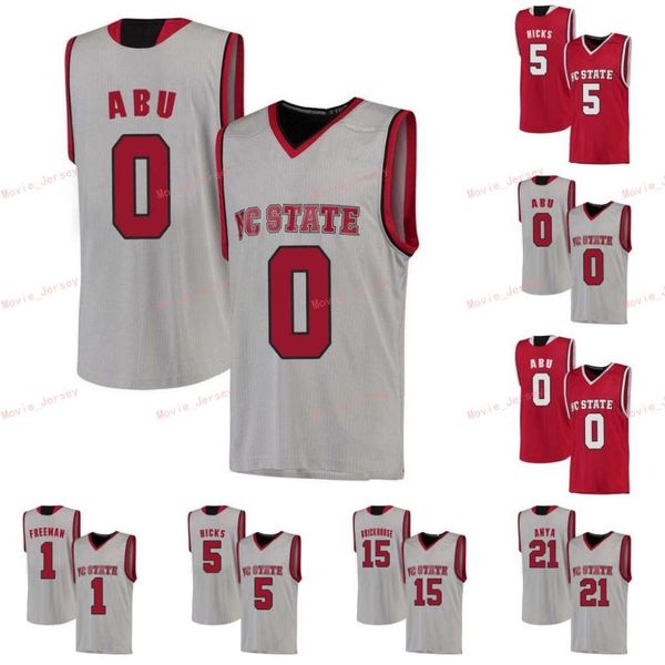 

stitched custom 5 eric lockett 12 manny bates 12 allerik an 55 blake harris nc state wolfpack college men women youth jersey, Black