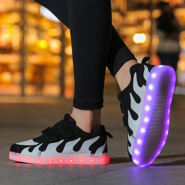 

white red 2018 pink children shoes light led luminous shoes boys girls sport casual led kids glowing sneakers #ek64