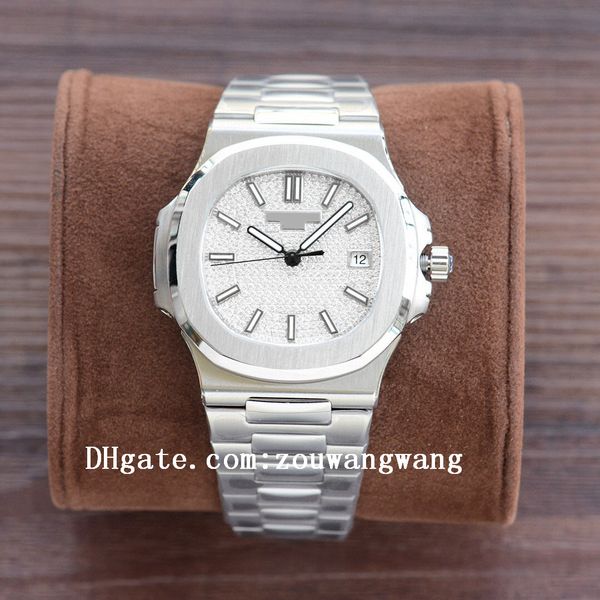 

2020 boss iced out sport nautilus man business watches full diamond 9015 movement wristwatches pp mens watch d2075, Slivery;black