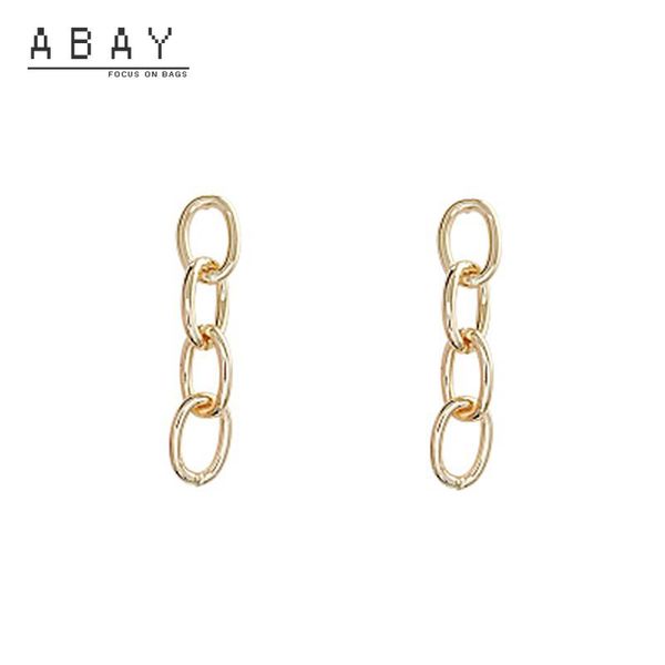 

stud fashion deals chain tassel long earrings women 2021 retro simple temperament design sense high quality, Golden;silver