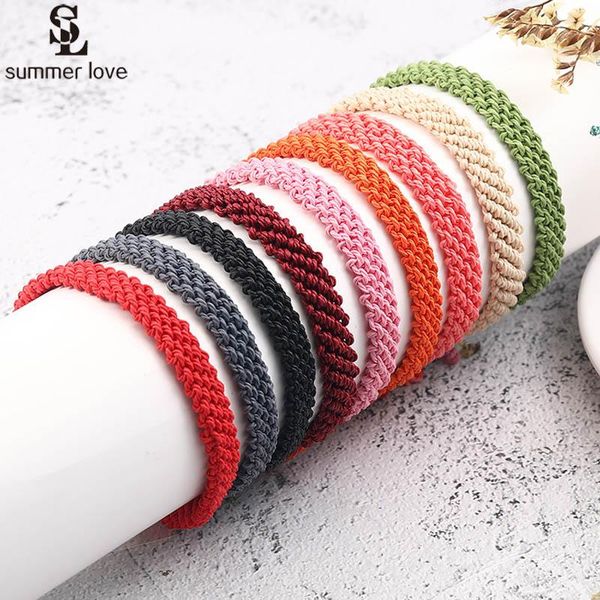 

bohemian colorful cotton rope bracelet for women girls chic adjustable weave braided string friendship bracelet female jewelry, Golden;silver