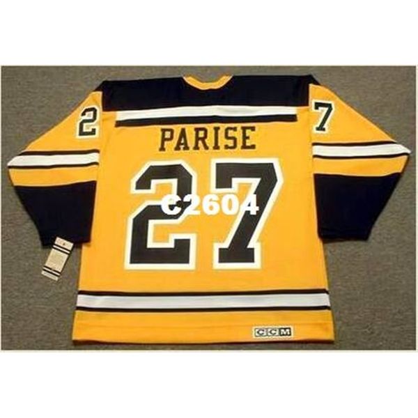 

mens #27 j.p. parise boston bruins 1966 ccm vintage retro hockey jersey or custom any name or number retro jersey, Black