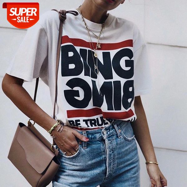 

letter print boho tees women summer short sleeve round neck cotton t-shirts shirts casual vintage cozy soft tshirts 2021 #0o1y, White