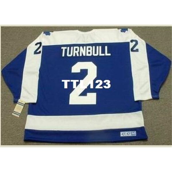 

mens #2 ian turnbull toronto maple leafs 1970's ccm vintage home away hockey jersey or custom any name or number retro jersey, Black
