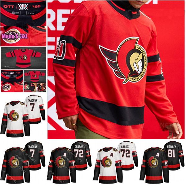 

woman ottawa senator 2021 reverse retro jersey tim stuzler brady tkachuk thomas chabert craig anderson matt murray conner brown ron hansey, Black