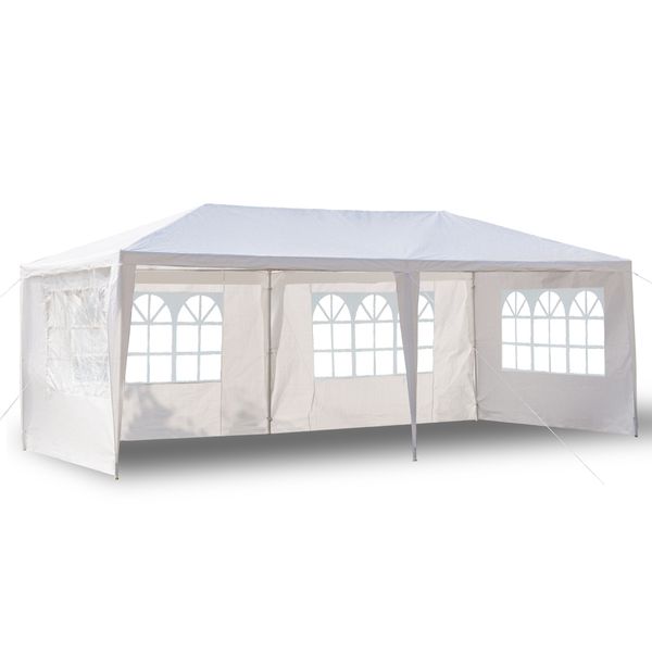 

10x20ft party wedding tent outdoor patio canopy 3x6m heavy duty gazebo pavilion event with spiral tubes white ing