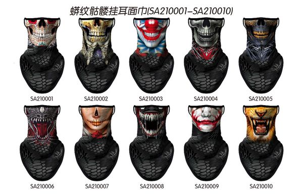 

outdoor breathable anti-uv printing uv protection sun protection bike cycling face cover bandana scarf mask, Blue;black