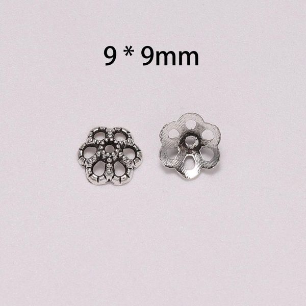 

50pcs/lot 9mm bead caps for jewelry bead caps end receptacle hollow flower torus diy spaced apart jewelry making accessories wmteuo