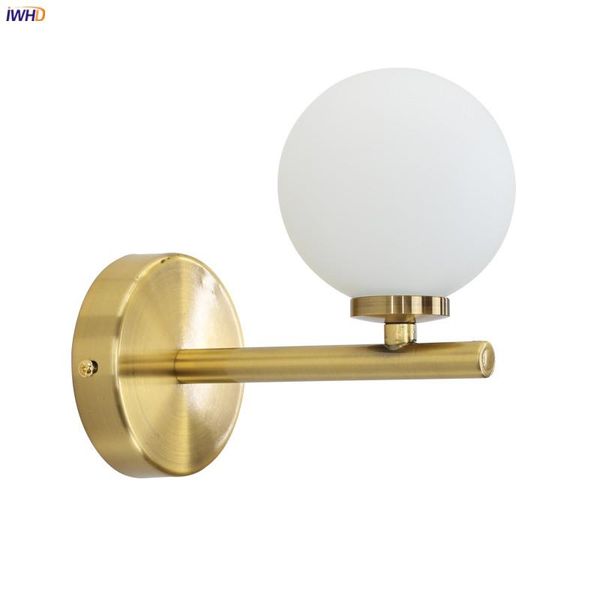 

iwhd nordic modern led wall lamp lighting bathroom mirror light glass ball wall lights fixtures sconce wandlamp lampara pared