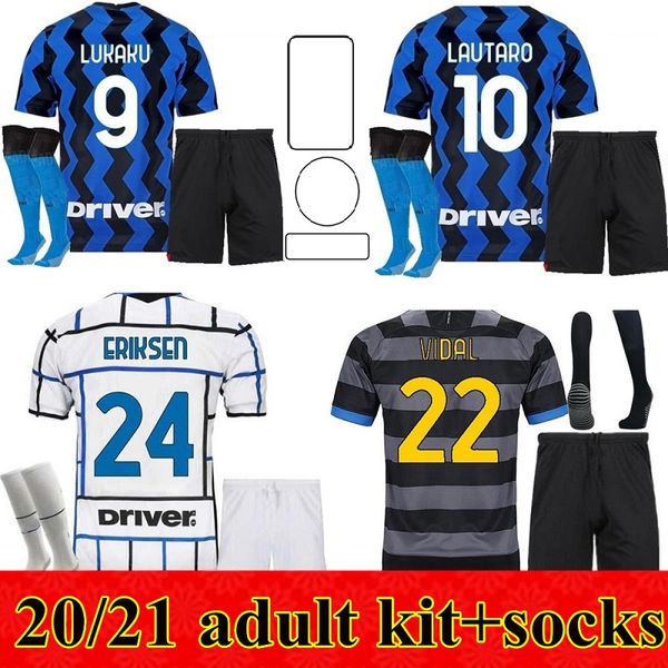 

2021 men kit soccer jersey brozovic eriksen lukaku alexis lautaro barella vecino de vrij 20 21 kits football shirt, Black