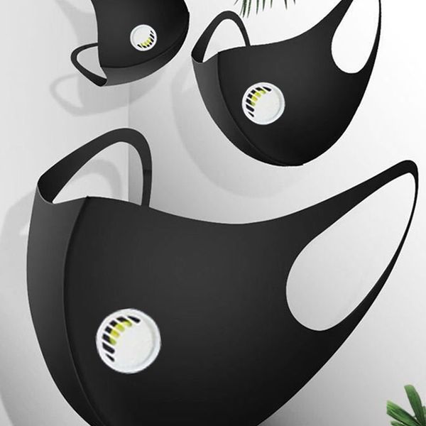 

ice silk cotton n mask k with aspirator valve breathing washable reusable fans protective mouth cover designer face 95 22