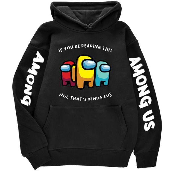 

hoodies men us hop warm printing mens impostor hoody hip man street among sweatshirt fleece famous brand game hooded pullover bbgka, Black;white
