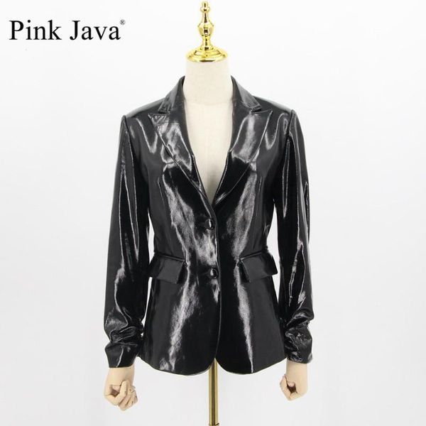 

women's leather & faux pink java qc20008 women real sheep jackets fashion dress genuine outfit suit jacket, Black