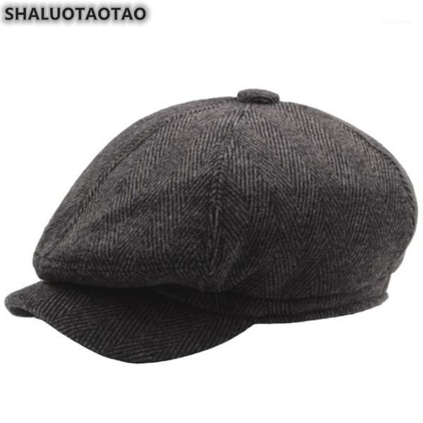 

shaluotaotao men's cap autumn winter middle old aged fashion berets snapback elegant simple leisure sports caps dad's hat gorras1, Blue;gray