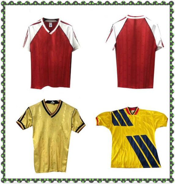 

1988 1990 арсен мерсон тони адамс томас ретро футбол джерси рокастль диксон кэмпбелл смит лимпара86 88 классический старинный футбол, Black;yellow